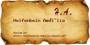 Helfenbein Amélia névjegykártya